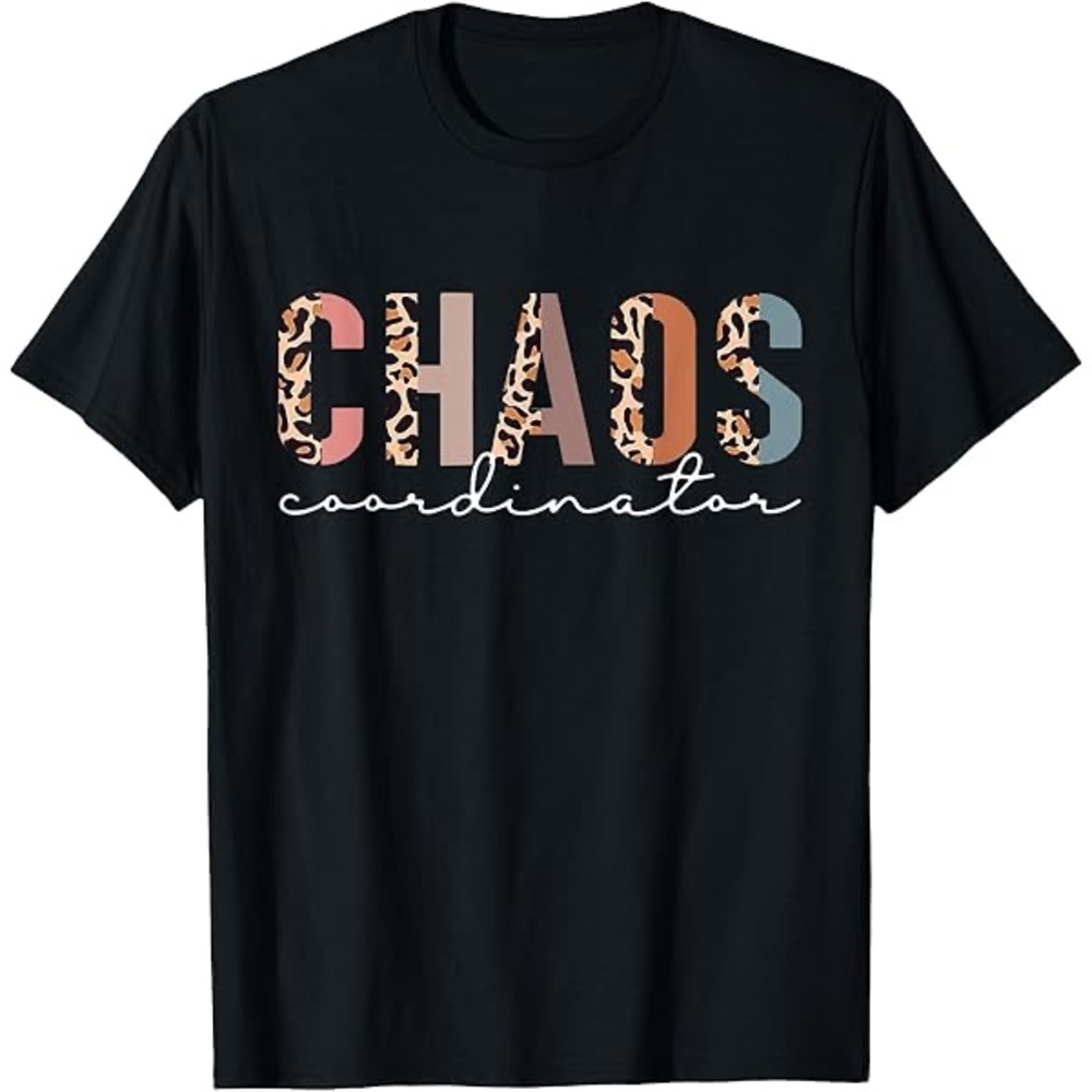 NWOT Chaos Coordinator Leopard Print Graphic T-Shirt Size XL